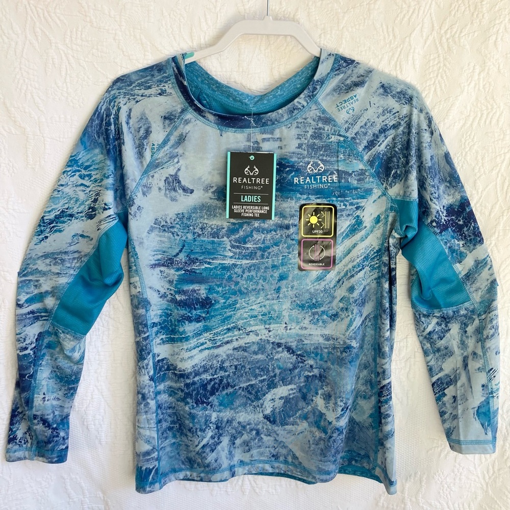Realtree Shirt Aspect Long Sleeve Performance Fishing Shirt, UPF 30+ Size Medium